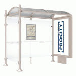 ABRI BUS PROVINCE 2.50 M CAISSON 1 BARDAGE AGORA GRIS 7044 - PROCITY