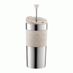 MUG À PISTON EN INOX DOUBLE PAROI 35CL BLANC CRÈME - A L'UNITÉ - BODUM - TRAVEL PRESS