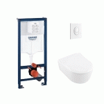 GROHE - PACK WC RAPID SL + CUVETTE AVENTO VILLEROY & BOCH + PLAQUE SKATE AIR BLANCHE