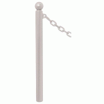POTELET PROVINCE Ø76 MM CHAINES 1 ANNEAU BOULE GRIS 7044 - PROCITY