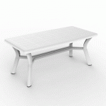 GARBAR - ORQUIDEA TABLE RECTANGULAIRE INTÉRIEUR, EXTÉRIEUR 180X90 BLANC - BLANC