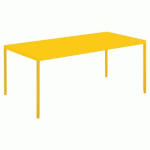 TABLE CANADA 180 X 80 CM ACIER - JAUNE - JAYSO