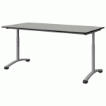 TABLE MALIBU 160X80 T3/T6 DL ST ISOS GRIS 1400/NO GRIS 9006 - MANUTAN EXPERT