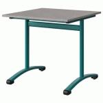 TABLE MALIBU 80X80 T6 DL STRA ABS BÉTON F186/BLEU 5018