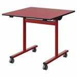 TABLE MALIBU RAB. 80X80 T5 DL ST ROUGE U321/NOIR ROUGE 3020