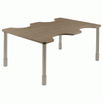 TABLE PMR 162 X 110CM RÉGLABLE STRATIFIÉ - PIERRE LUNE/GRIS - SUNSET CREATION