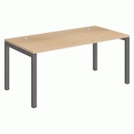 BUREAU DROIT TEAM LINE CHÊNE L 160 CM PIÉTEMENT ANTHRACITE