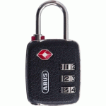 CADENAS À CODE À INDICATEUR SPÉCIAL USA 146-30TSA CUIR NOIR - 3 MOLETTES ABUS