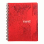 CAHIER SPIRALES CALLIGRAPHE -17 X 22 CM - GRANDS CARREAUX -180 PAGES