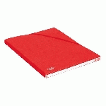 LOT DE 20 - CHEMISE BOX CARTE ALPINA OXFORD 24 X 32 CM DOS 1,5 CM ROUGE