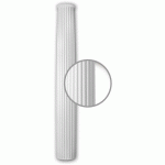 FÛT DE COLONNE PROFHOME 412201 MOULURE DE FAÇADE COLONNE ÉLÉMENT DE FAÇADE STYLE IONIQUE BLANC