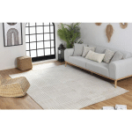 SURYA - TAPIS EN RELIEF TAPIS EXTERIEUR TERRASSE SALON CUISINE MOTIF RAYÉ SCANDINAVE BEIGE 120 X 170 CM