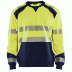 SWEAT HAUTE-VISIBILITÉ JAUNE FLUORESCENT/MARINE TAILLE XL - BLAKLADER