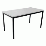 TABLE DE RÉUNION TREFF 140 X 70 GRIS CLAIR / NOIR