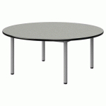 TABLE MALIBU Ø120 T1 4P STRA ISOSON GRIS 1400/NOIR GRIS 9006