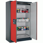 ARMOIRE SÉCURITÉ Q-CLASSIC-90 Q90.195.120 GRIS/ROUGE - MANUTAN COLLECTIVITÉS