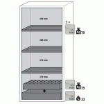 ARMOIRE SÉCURITÉ S-PHOENIX-90 S90.196.090.FWAS BLANC - ASECOS