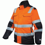 BLOUSON MIXTE LUX 3FLACP - ORANGE HIVI / NOIR - 5 - LAFONT