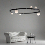 KARMAN STANT SUSPENSION LED NOIRE Ø 189 CM
