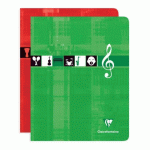 LOT DE 20 - CAHIER MUSIQUE & CHANT PIQUÉ 17X22 CM 56 PAGES PETITS CARREAUX - ASSORTIS
