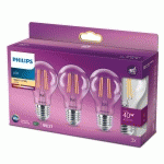 PHILIPS LED CLASSIC E27 4,3 W 2 700 K CLAIRE X3