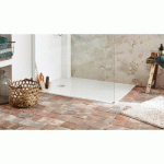 RECEVEUR DE DOUCHE EXTRAPLAT ANTIDÉRAPANT 140X90CM - TEXTURÉ PIERRE BLANC MAT - IPSO JACOB DELAFON