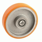 ROUE ALUMINIUM GRIS - 400 MM - ALÉSAGE 40 MM - 3300 KG - ROULEMENTS À BILLES AVL