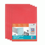 SACHET DE 10 POCHETTES-COIN OXFORD FARD'LISS A4 PVC LISSE ÉPAISSEUR 20/100ÈME ROUGE