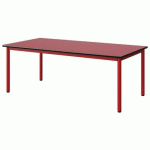 TABLE MALIBU 160X80 T3 4P STRA ROUGE U321/NOIR ROUGE 3020