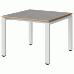 TABLE MALIBU 80X80 T3 SOUDÉ STR ALAI BÉTON F186/BLC 9016