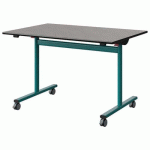 TABLE MALIBU RAB. 120X80 T6 DL ST BÉTON F186/NOIR BLEU 5018