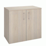 ARMOIRE BASSE BOIS ECLA H 73 X L 80 CM DÉCOR CHÊNE GRIS