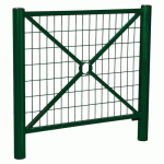 BARRIÈRE PROVINCE GRILLAGÉE 1.07 INOX BROSSÉ ZINC VERT 6005 - PROCITY