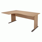 BUREAU ALPHA ASYMÉTRIQUE 160X110 CM GAUCHE PIED L HÊTRE