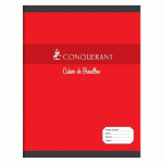 LOT DE 5 - CAHIER PIQUÉ CONQUÉRANT SEPT 17 X 22 CM BROUILLON GRANDS CARREAUX 48 PAGES