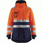 PARKA HIVER HAUTE VISIBILITÉ FEMME TAILLE XS - MANUTAN COLLECTIVITÉS