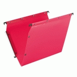 LOT DE 10 - DOSSIER SUSPENDU POUR ARMOIRES POLYPROPYLÈNE OPAQUE ULTIMATE ELBA FOND NORMAL ROUGE