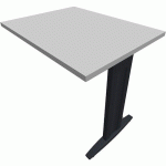 RETOUR SUSPENDU GAUCHE 80X60 CM PIED I GRIS ANTHRACITE/BLANC - EOL