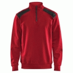 SWEAT COL CAMIONNEUR BICOLORE ROUGE/NOIR TAILLE S - BLAKLADER