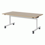TABLE MALIBU RAB. 160X80 T4 DL STRA ALAISÉ ACACIA/BLC 9016