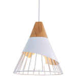 LUSTRE SUSPENSION NORDIQUE CRÉATIF ABAT-JOUR EN FORME BADMINTON MÉTAL E27 POUR CHAMBRE CUISINE BAR - BLANC - BLANC