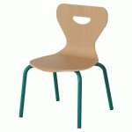 CHAISE MALIBU 4P - T1 - COQUE HÊTRE / ACIER BLEU 5018 - MANUTAN EXPERT