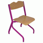 CHAISE TIM AST - T3 - PIÈTEMENT ACIER - HÊTRE NATUREL/VIOLET - RODET