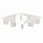 TABLE RÉUNION ATEM 350 X 350 CM PIED PANNEAU BLANC - MBA
