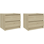 TABLES DE CHEVET 2 PCS CHÊNE SONOMA 50X39X43,5 CM AGGLOMÉRÉ