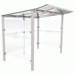 ABRI CAISSE MODULO 2.50 M AVEC BARDAGES LATÉRAUX - GRIS 7044 - PROCITY