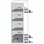 ARMOIRE SÉCURITÉ S-PHOENIX-90 S90.196.060.FDASR JAUNE - ASECOS