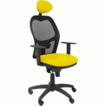 CHAISE JORQUERA SIMILICUIR - AVEC APPUI TÊTE JAUNE - PIQUERAS Y CRESPO