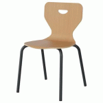 CHAISE MALIBU 4P - T5 - COQUE HÊTRE / ALU GRIS 7016 - MANUTAN EXPERT