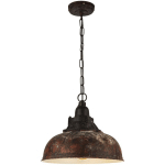 LAMPE SUSPENDUE VINTAGE GRANTHAM BRUN ANTIQUE-1 Ø 37CM DIMMABLE EN BEIGE